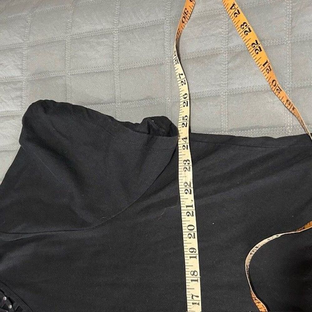 Liz & Me Black Embellished Scoop Neck Short Sleeve Top - Picture 6 of 10